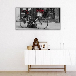 Vintage Bisiklet Panoramik Kanvas Tablo - 