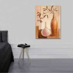 Vintage Naturmort Vazolar Kanvas Tablo - 