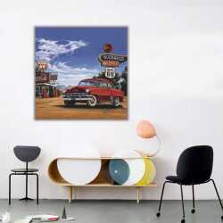 Vintage Otomobil Kanvas Tablo - 