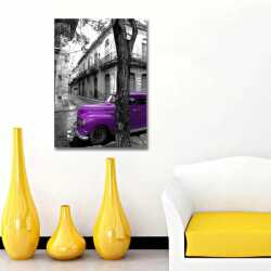 Vintage Retro Araba Kanvas Tablo - 