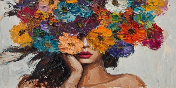 Women And Flowers Kanvas Tablo - 2