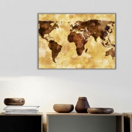 World Map Kanvas Tablo - 