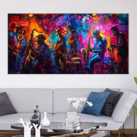 Yağlı Boya Caz Müzik Kanvas Tablo - 