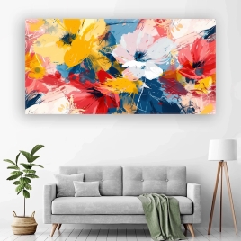 Yağlı Boya Çiçekler Kanvas Tablo - 