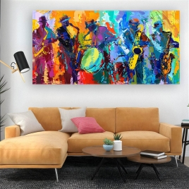 Yağlı Boya Müzisyenler Kanvas Tablo - 