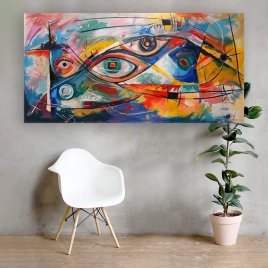 The Three Eyes Spiritual Kanvas Tablo - 