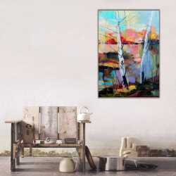 Yağlı Boya Soğuk Renkler Doğa Kanvas Tablo - 