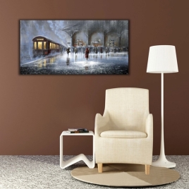 Yağmurlu Akşam Panoramik Kanvas Tablo - 