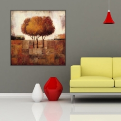 Yaprakları Kuruyan Ağaç Kanvas Tablo - 