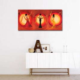 Dans Eden Kadınlar Kanvas Tablo - 