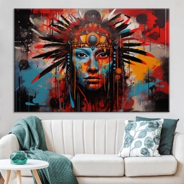 Yerli Kadın Kanvas Tablo - 