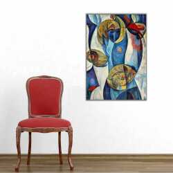 Yüzler ve Döngüler Kanvas Tablo - 