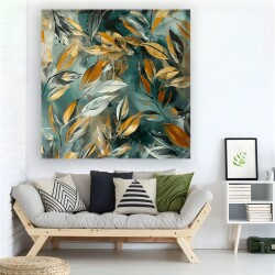 Zeytin Ağacı Yaprakları Kanvas Tablo - 